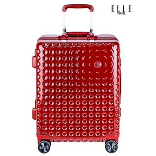 ELLE Travel Lunar Collection. 100% Polycarbonate PC, Carry On, Cabin Size Luggage, Aluminum Frame, Aluminum Trolley,