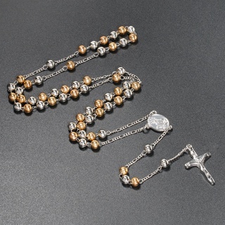 สินค้า เครื่องประดับสร้อยคอ Rosary Catholic Rosary Jesus Virgin 6 มม. สําหรับประดับตกแต่งบ้าน