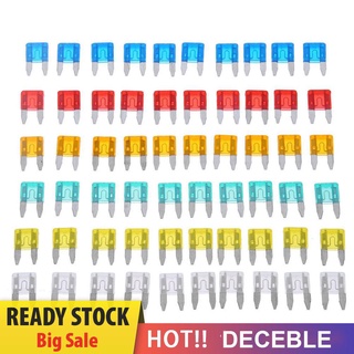 Deceble ชุดใบมีดฟิวส์ขนาดเล็ก 5A 10A 15A 20A 25A 30A สําหรับรถยนต์ 60 ชิ้น