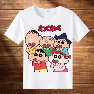 เสื้อยืดอินเทรนด์ผู้ชายอินเทรนด์ผู้หญิงCrayon Shin-Chan T-shirtเสื้อยืดเครยอนชินจัง∈⊙Crayon Xiaoxin เสื้อยืดวัยรุ่น Crea