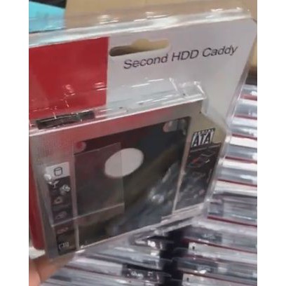 ส่งจากไทย-ถาดแปลงฮาร์ดดิสใส่ช่อง-dvd-ของ-notebook-พร้อมส่ง-ถาดแปลง-hard-disk-สำหรับใส่ช่อง-dvd-notebook-hard-drive-caddy