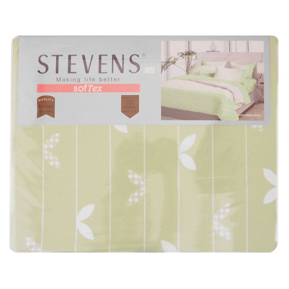 ชุดผ้าปูที่นอน-5-ฟุต-5-ชิ้น-stevens-softex-happy-green-พบกับชุดผ้าปูที่นอน-จากแบรนด์-stevens-รุ่น-softex-ผลิตจากเส้นใย-m