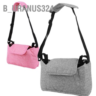 B_uranus324 Baby Stroller Hanging Bag Large‑Capacity Universal Organizer Carriage Pouch with Shoulder Straps