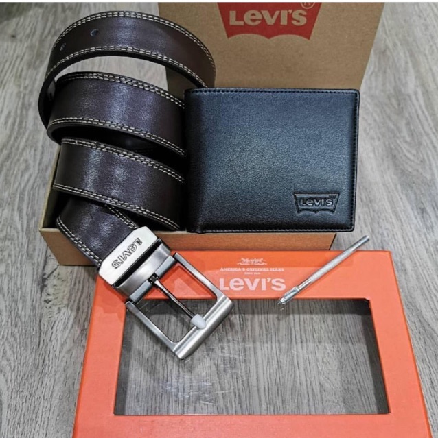 levis-เซ็ทกระเป๋าสตางค์-มาพร้อมกับเข็มขัดหนังสุดเท่ห์