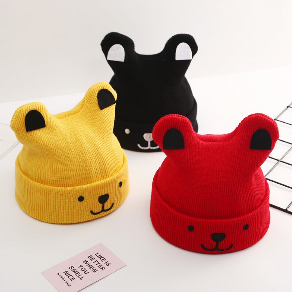 หมวกบีนนี่-รูปหมี-สีสันสดใส-สำหรับเด็ก-sj4150