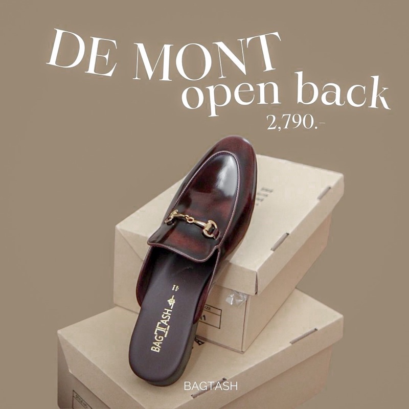 ภาพหน้าปกสินค้าDe mont open back burgundy จากร้าน bagtashh บน Shopee