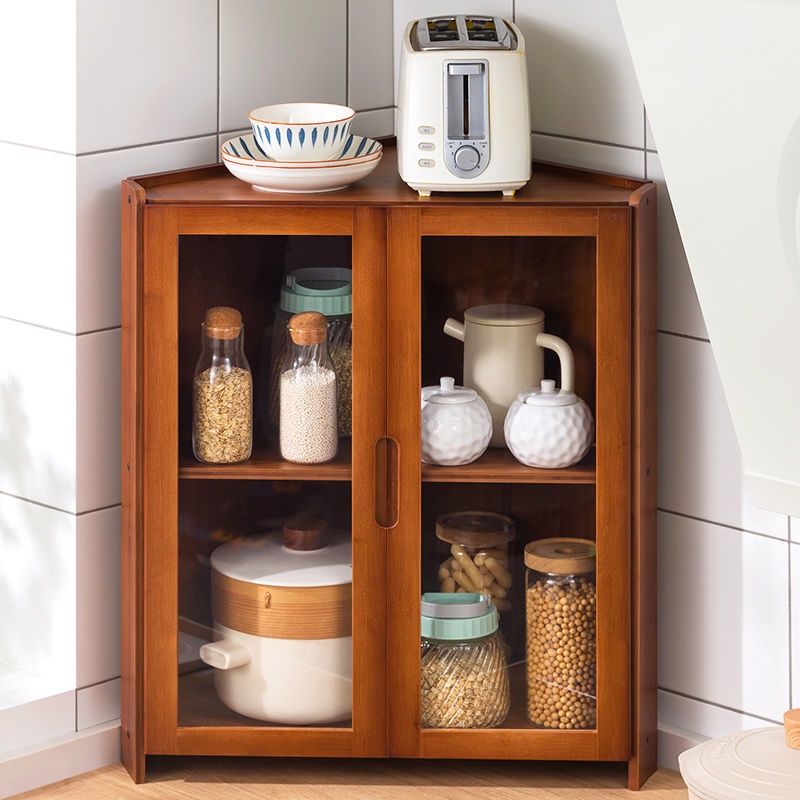 ตู้เข้ามุม-ตู้ครัวแบบเรียบง่าย-ของใช้ในครัวเรือน-ตู้เก็บของเอนกประสงค์-เครื่องใช้บนโต๊ะอาหาร
