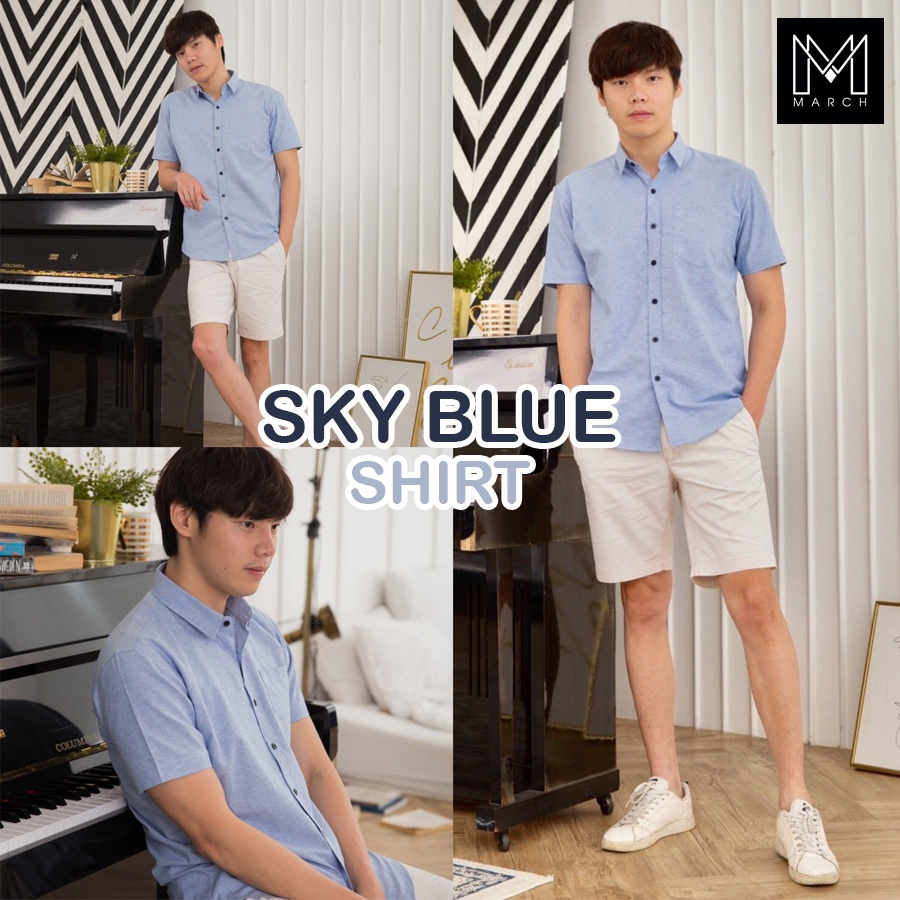 ภาพสินค้า16 สี พร้อมส่ง เสื้อเชิ้ตคอปกแขนสั้น S-XXL จากร้าน mmarch.official บน Shopee ภาพที่ 1