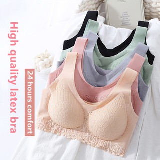 Thai latex underwear No steel frame no traces bra vest style ice silk women bra 152