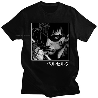 เสื้อยืดแขนสั้นลําลอง แบบบาง ทรงหลวม พิมพ์ลายการ์ตูนอนิเมะ Berserk Guts สไตล์ฮาราจูกุ แฟชั่นฤดูร้อน