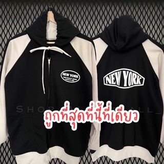 สินค้า เสื้อกันหนาวNYแต่งหมวกสีทูโทน