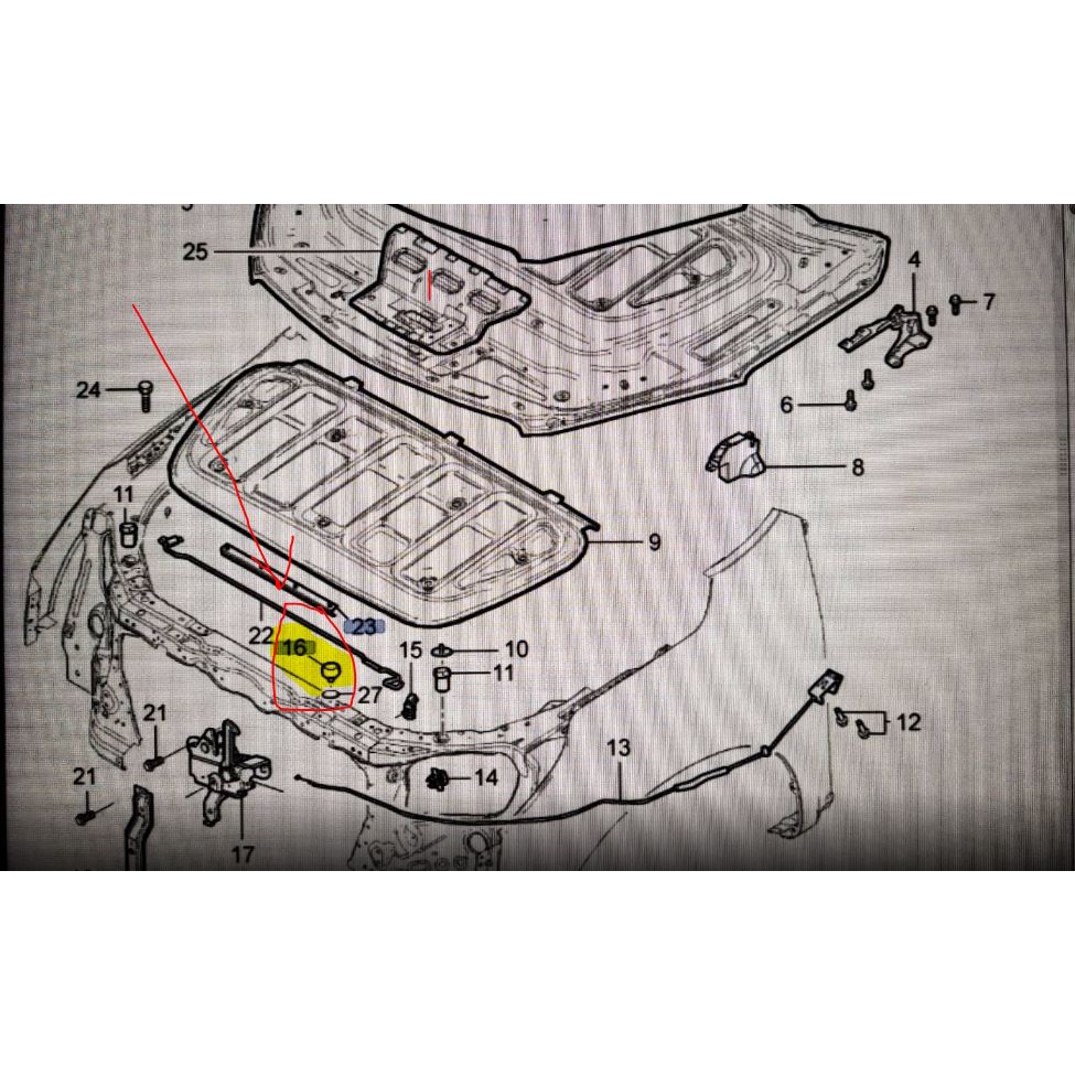 ของแท้-94358581-ลูกยางรองฝากระโปรงหน้ารถ-เชฟโรเลต-โคโลราโด-chevrolet-colorado-ของแท้เบิกศูนย์