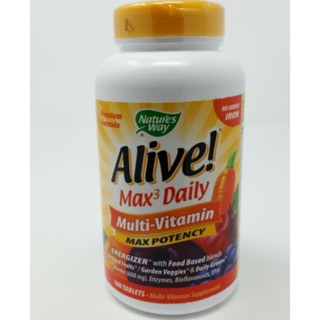 💥pre order💥🇺🇸 Natures Way Alive! Max3 Daily Multi-Vitamin, No Added Iron, 180 Tablets