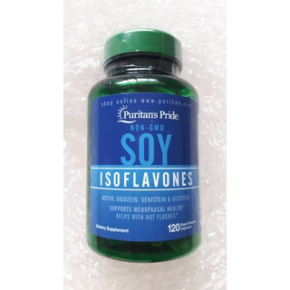 Puritan Non-GMO Soy Isoflavones 120 แคปซูล สารสกัดจากถั่วเหลือง ปรับสมดุลฮอร์โมนเพศหญิง ลดอาการวัยทอง