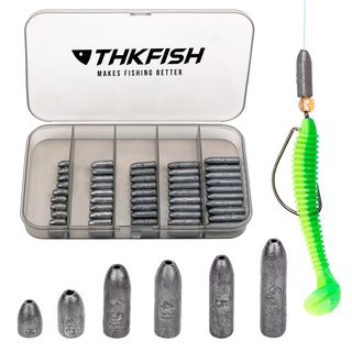 ภาพหน้าปกสินค้าThkfish ตะกั่วถ่วงน้ําหนัก 1.8 ก. 2.5 ก. 3.5 ก. 4 ก. 5 ก. 6 ก. อุปกรณ์เสริม สําหรับตกปลาเท็กซัส และอุปกรณ์ตกปลา 10 ชิ้น ต่อถุง ที่เกี่ยวข้อง