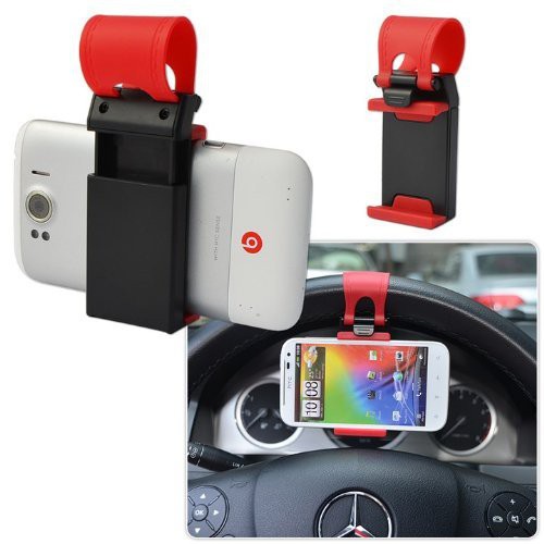 ที่ยึดมือถือกับพวงมาลัย-ใช้ยึดจับโทรศัพท์มือถือของคุณในรถ-car-steering-wheel-phone-holder