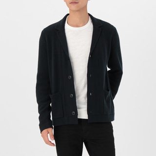 เสื้อไหมพรมผู้ชาย เสื้อแจ็คเก็ตผู้ชาย MUJI : Tailored jacket #16963902635