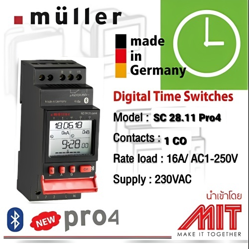 DIGITAL TIME SWITCHES:นาฬิกาตั้งเวลาแบบดิจิตอล:müller:SC28.11Pro4 ...