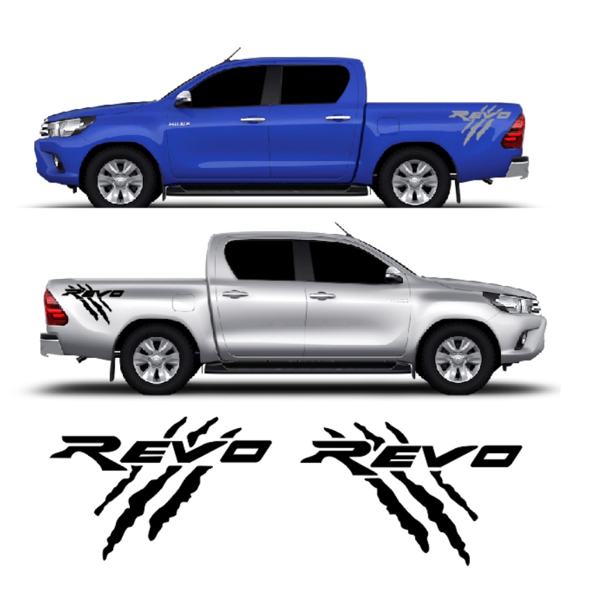 A-91สติ๊กเกอร์แต่งรถรีโว่ สติ๊กเกอร์ด้านข้างกระบะ sticker revo logo ...