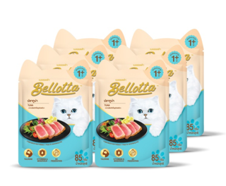 เบลลอตต้า (Bellotta) อาหารแมวชนิดเปียก รสปลาทูน่า แบบซอง 85 g. (แพ็ค 6)