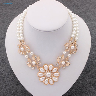 ภาพหน้าปกสินค้าb_argon399 Faux Pearl Pendant Double-Layer Necklace Exquisite for Dating ซึ่งคุณอาจชอบสินค้านี้