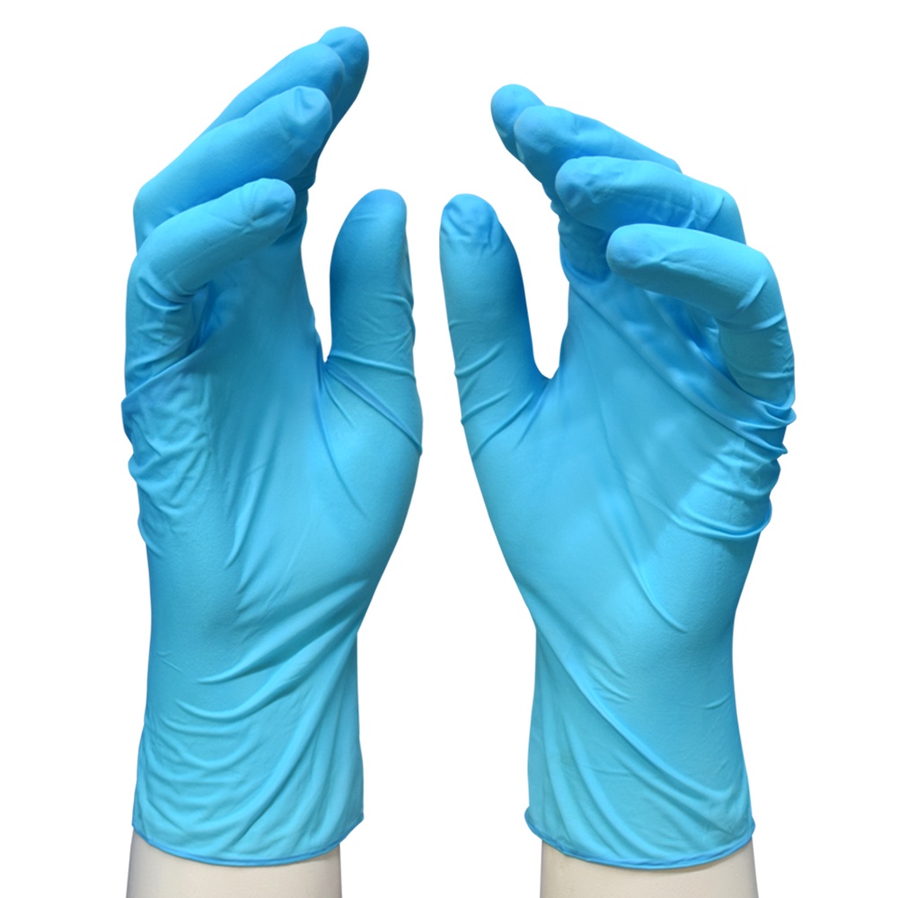 พร้อมส่ง-ถุงมือ-i-am-glove-แบบไม่มีแป้ง-ไนไตรสีฟ้า-กล่องสีฟ้า-1-กล่องมี-50-คู่-3-5-กรัม