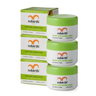 Rebirth Lanolin Anti-Wrinkle Cream 100 ml. แพค 3 กระปุก