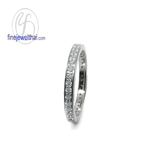 Finejewelthai แหวนเพชร-แหวนเงิน-เพชรสังเคราะห์-เงินแท้ 925/ Diamond Cz-Silver925-Ring - R1303czwg