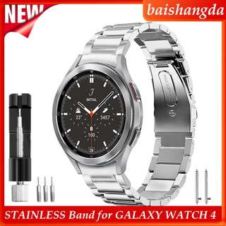 ภาพหน้าปกสินค้าNo สายนาฬิกาข้อมือสเตนเลส โลหะ สไตล์คลาสสิก สําหรับ Samsung Galaxy Watch 4 40 มม. 44 มม. 42 มม. 46 มม. ที่เกี่ยวข้อง