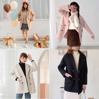 สินค้า 🔥พร้อมส่ง 4 สี 🌟Jerny POCKET woolen coat (990฿)