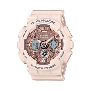 นาฬิกา คาสิโอ Casio G-Shock มินิ S-Series Metal Face series รุ่น GMA-S120MF-4A (สีชมพูไข่ไก่) ของแท้ รับประกัน1ปี