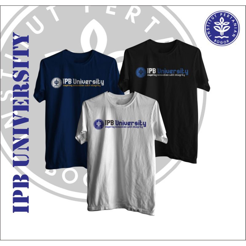 IPB T Shirt / สถาบันการเกษตร Bogor Black Navy รุ่นใหม่ล่าสุด | Shopee ...