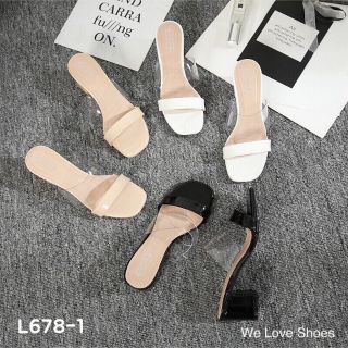L678-1 รองเท้าส้นสูง แบบสวม มี3สี