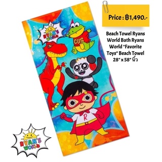 Beach Towel Ryans World Bath Ryans World "Favorite Toys" Beach Towel 28" x 58" นิ้ว