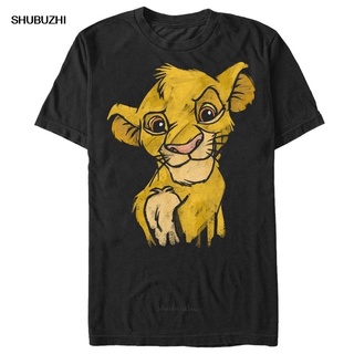 【100% cotton】เสื้อยืดผ้าฝ้ายพิมพ์ลาย Lion King Chalk Simba แฟชั่นฤดูร้อนสําหรับผู้ชาย