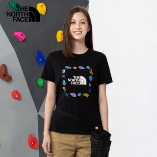 Thenorthface เสื้อยืดลําลอง แขนสั้น คอกลม ระบายอากาศ สําหรับสตรี 4UBP