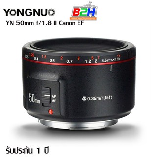 LENS YONGNUO YN -50mm F1.8 II FOR CANON (สีดำ) รับประกัน 1 ปี