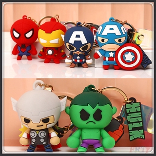 The Avengers: พวงกุญแจจี้ซิลิโคนลาย Iron Man / Spider-Man / America / The Hulk / Thor Man (6แบบ)