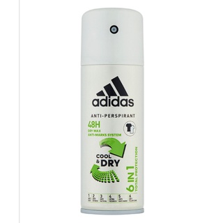 ภาพหน้าปกสินค้าสเปร์ยระงับกลิ่นกาย สำหรับผู้ชาย Adidas Anti-Perspirant 6 in 1 Cool & Dry ขนาด 150 มล 48H ที่เกี่ยวข้อง