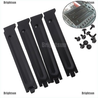 【Brightsun】♢10 X Black Pci Chassis Slot Covers Bracket With Screws Blanking Plate