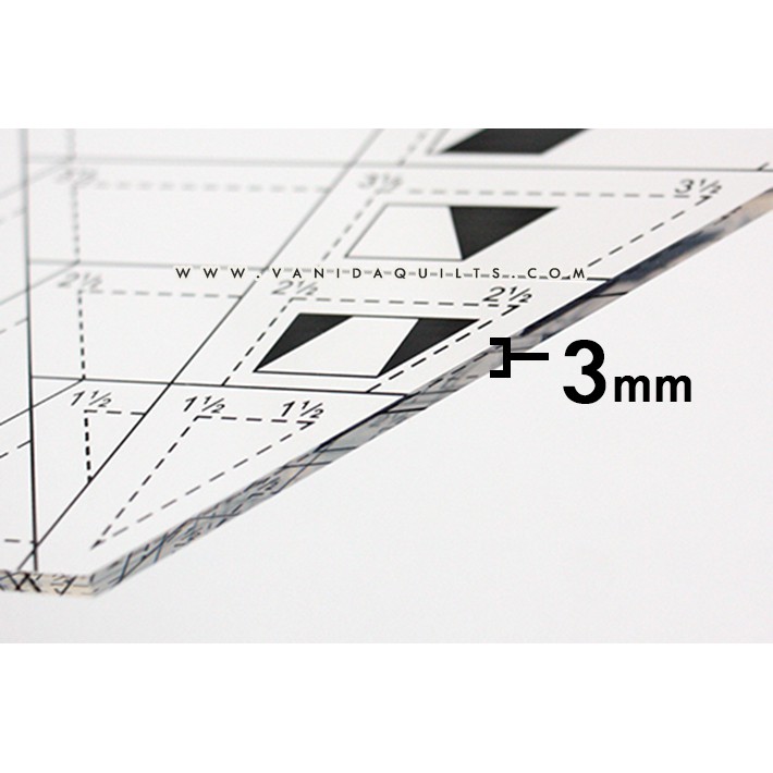 ไม้บรรทัดอะคริลิคใส-รูปเรขาคณิต-สำหรับงานควิลท์-งานต่อผ้า-งานฝีมือ-trapezoid-quilt-patchwork-craft-ruler-รหัส-jia0050