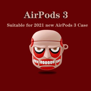 หัวของยักษ์โจมตี compatible AirPods 3 เคสสำหรับ compatible AirPods(3) เคส 2021 ใหม่ compatible AirPods3 หูฟังเคสปกป้อง 3rd เคส compatible AirPodsPro เคส compatible AirPods2gen