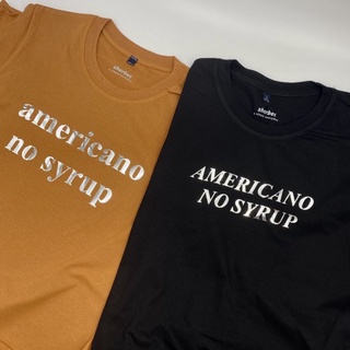 เสื้อยืด americanoตัวหนังสือสีเงินเงา |sherbet.teeshop