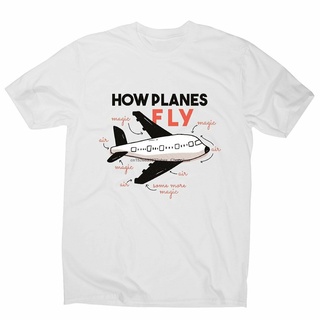 เสื้อยืดพิมพ์ลายแฟชั่น เสื้อยืดพรีเมี่ยม พิมพ์ลาย How planes fly ตลก สําหรับผู้ชาย