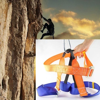 สินค้า เข็มขัดเซฟตี้ สายรัดกลางแจ้ง Rappelling ที่นั่งเข็มขัดพยุงตัวปีนเขาห่วงปรับระดับ