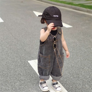 [Babycat] พร้อมส่ง ชุดจั๊มสูทยีน ทรงหลวม สไตล์เกาหลี ญี่ปุ่น เรโทร แฟชั่นฤดูใบไม้ผลิ ฤดูใบไม้ร่วง สําหรับเด็กผู้ชาย และเด็กผู้หญิง 2022