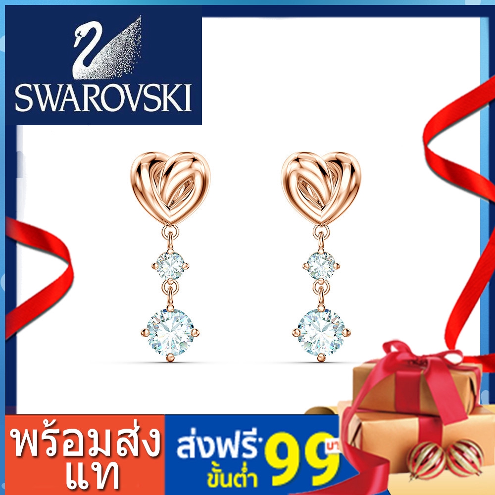 swarovski-ต่างหูสตั๊ด-ประดับคริสตัล-แฟชั่นสำหรับผู้หญิง