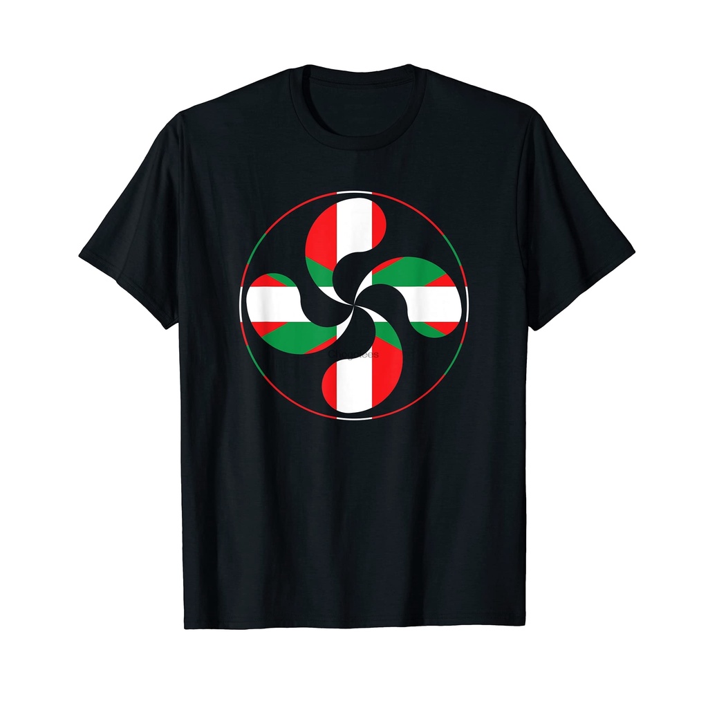 t-shirt-เสื้อยืด-พิมพ์ลาย-basque-lauburu-country-cross-ikurrina-euskal-herria-eu-spain-สําหรับผู้ชายs-5xl