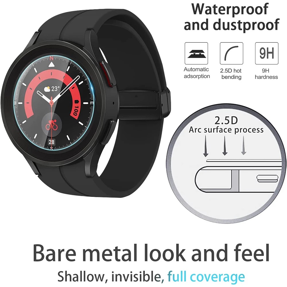ภาพหน้าปกสินค้ากระจกนิรภัยกันรอยหน้าจอ 2.5D สําหรับ Samsung Galaxy Watch 5 40 มม. 44 มม. Galaxy Watch 5 pro 45 มม. จากร้าน dinghanda.th บน Shopee