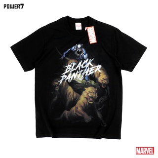 ผ้าฝ้าย 100% เสื้อยืดการ์ตูน ลาย มาร์เวล Black Panther ลิขสิทธ์แท้ MARVEL COMICS  T-SHIRTS (MX-009)S-3XL